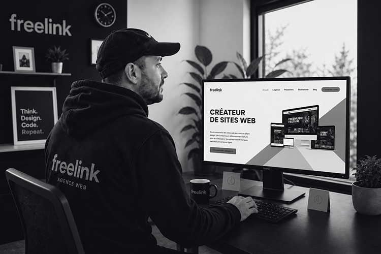Sébastien Micheau, fondateur de l'agence web Freelink, à Jonzac
